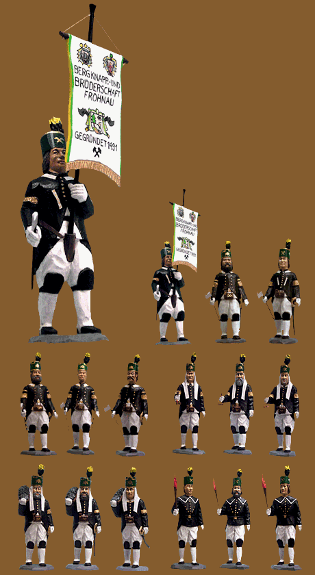 Bergmann "1 Fahnentr&auml;ger" 14cm hoch