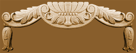 M&ouml;belaufsatz-Schnitzerei 22cm hoch